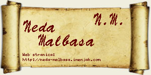 Neda Malbaša vizit kartica